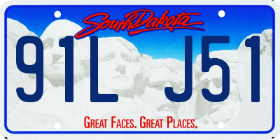 SD license plate 91LJ51