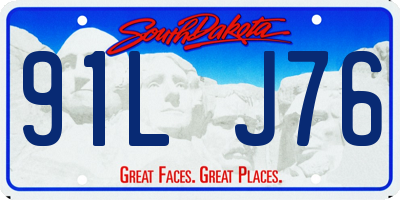 SD license plate 91LJ76