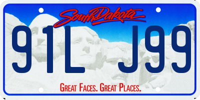 SD license plate 91LJ99