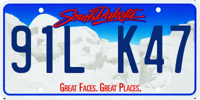 SD license plate 91LK47