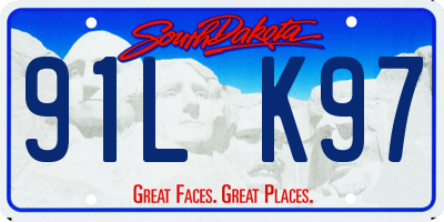 SD license plate 91LK97