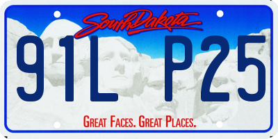 SD license plate 91LP25