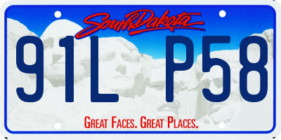 SD license plate 91LP58