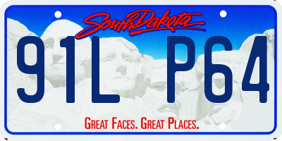 SD license plate 91LP64