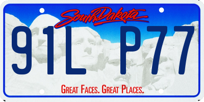 SD license plate 91LP77