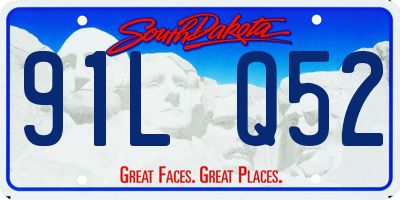 SD license plate 91LQ52