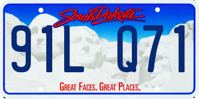 SD license plate 91LQ71