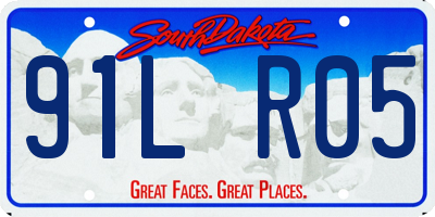 SD license plate 91LR05