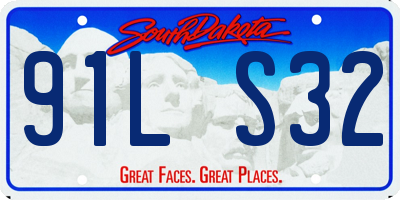 SD license plate 91LS32