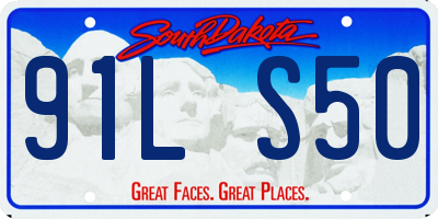 SD license plate 91LS50