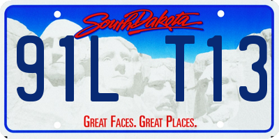 SD license plate 91LT13