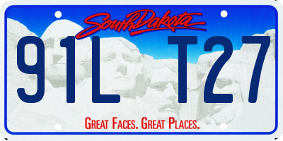 SD license plate 91LT27