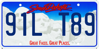 SD license plate 91LT89