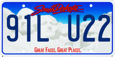 SD license plate 91LU22