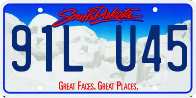 SD license plate 91LU45