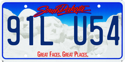 SD license plate 91LU54