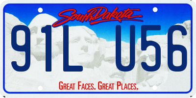 SD license plate 91LU56