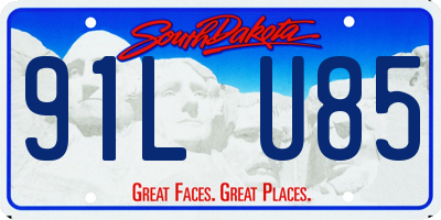 SD license plate 91LU85