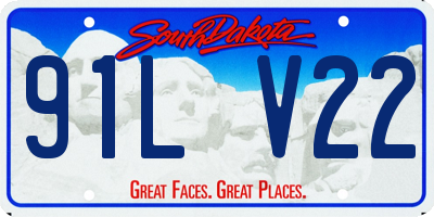 SD license plate 91LV22