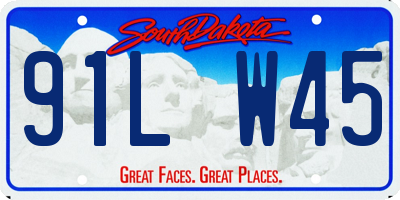 SD license plate 91LW45