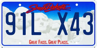 SD license plate 91LX43
