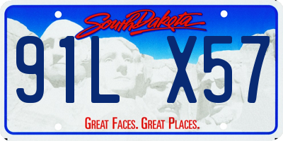 SD license plate 91LX57