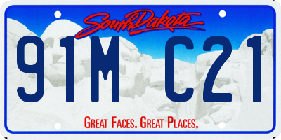SD license plate 91MC21