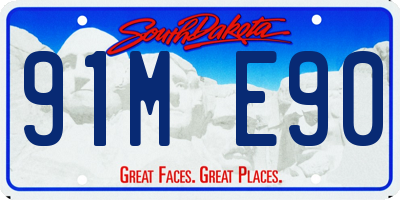SD license plate 91ME90
