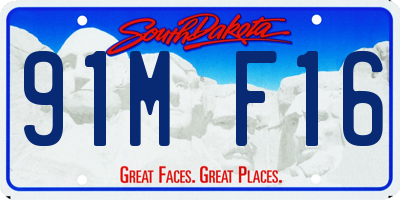 SD license plate 91MF16