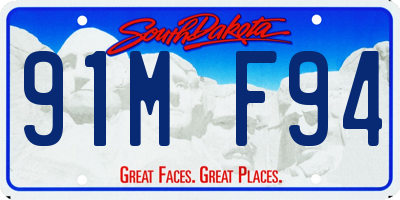 SD license plate 91MF94