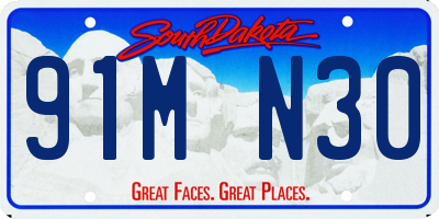 SD license plate 91MN30
