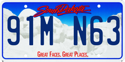 SD license plate 91MN63