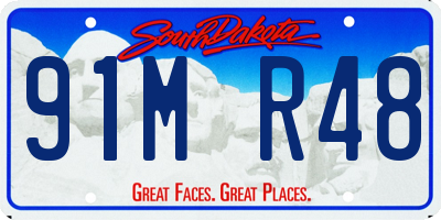 SD license plate 91MR48