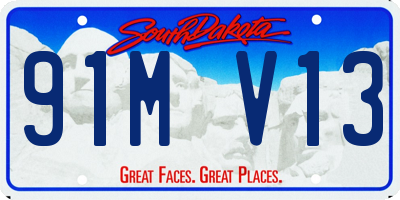 SD license plate 91MV13
