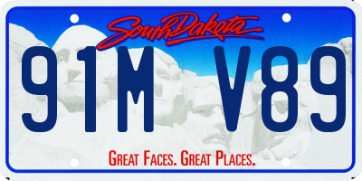 SD license plate 91MV89