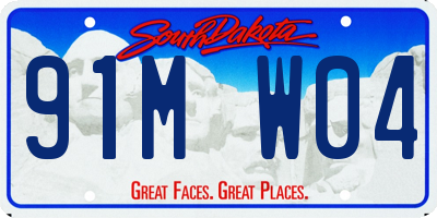 SD license plate 91MW04