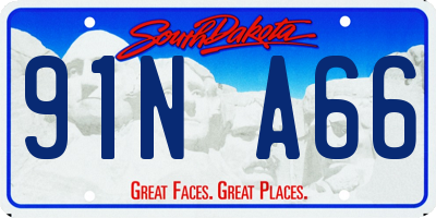 SD license plate 91NA66