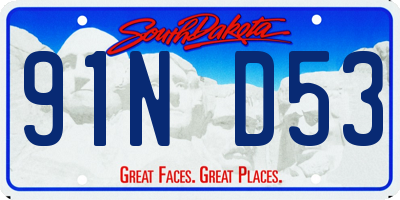 SD license plate 91ND53