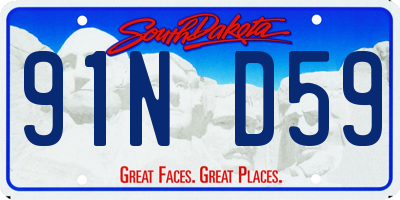 SD license plate 91ND59