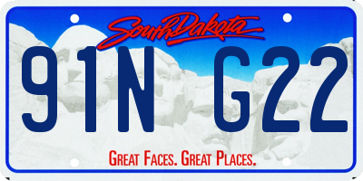 SD license plate 91NG22