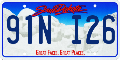 SD license plate 91NI26