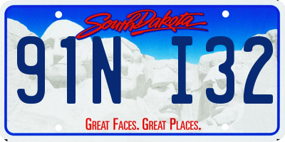 SD license plate 91NI32
