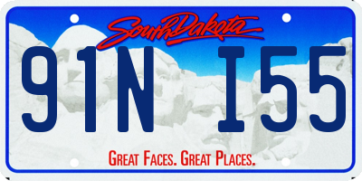 SD license plate 91NI55