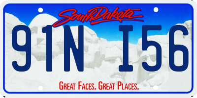 SD license plate 91NI56