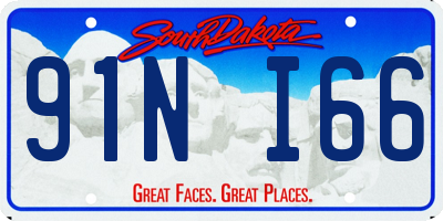 SD license plate 91NI66