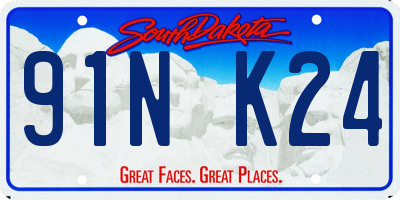 SD license plate 91NK24