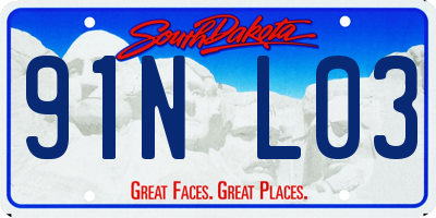 SD license plate 91NL03