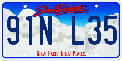 SD license plate 91NL35
