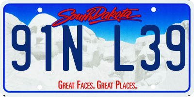 SD license plate 91NL39