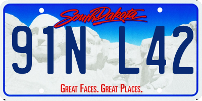 SD license plate 91NL42